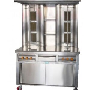 Double Electric Shawerma Machine on Cabinet.