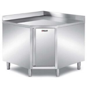 Stainless Steel Base Cabinet Corner Type One Door Middle Shelf