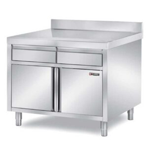 Stainless Steel Base Cabinet Back splash: 100 mm 2 hinged Door 2 Drawer