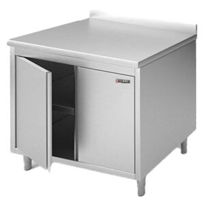 Stainless Steel Base Cabinet Back splash: 100 mm 2 hinged Door
