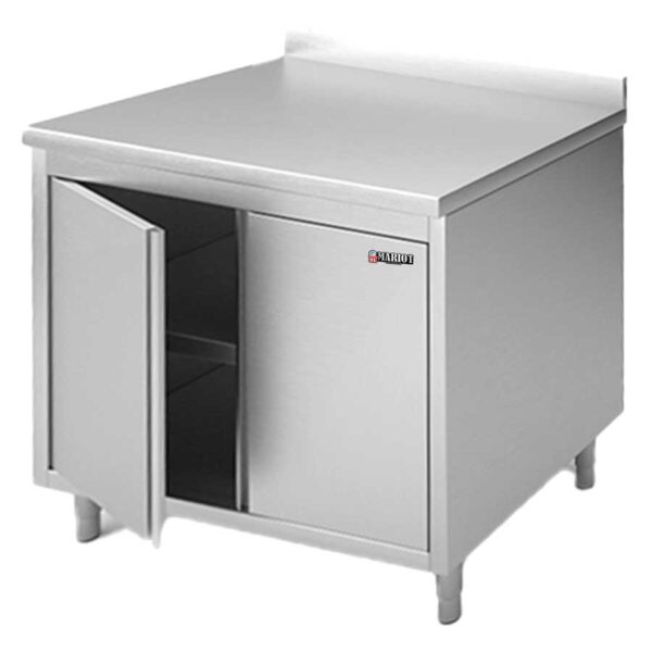 Stainless Steel Base Cabinet Back splash: 100 mm 2 hinged Door